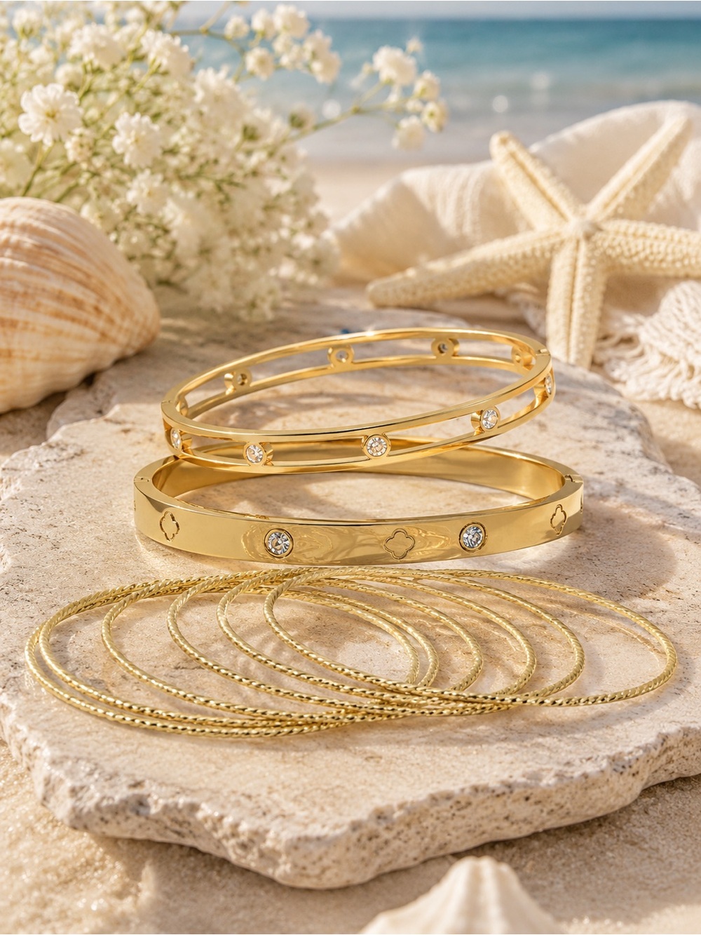 Adornia Set of 9 Assorted Bangle Bracelets